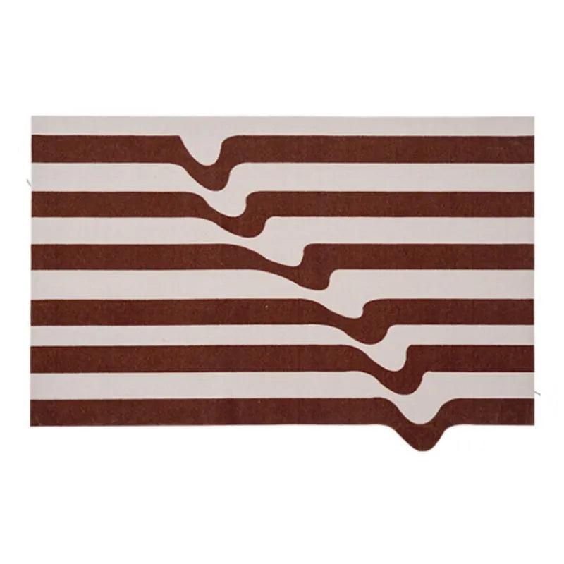 Irregular Washable Floor Mat Light Luxury Rugs for Bedroom Nordic Living Room Decoration Vintage Carpet Fluffy Soft