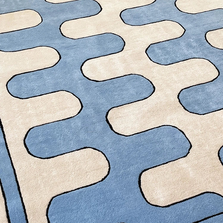 Irregular Washable Floor Mat Light Luxury Rugs for Bedroom Nordic Living Room Decoration Vintage Carpet Fluffy Soft