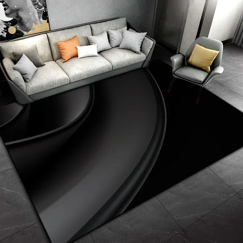 Tappeti Moderni Neri - Style C / 150x220cm (59x86in)