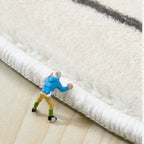 American Retro Rugs for Bedroom Fluffy Soft Brown Plush Rug Irregular Living Room Decoration Carpet Large Area Thicken