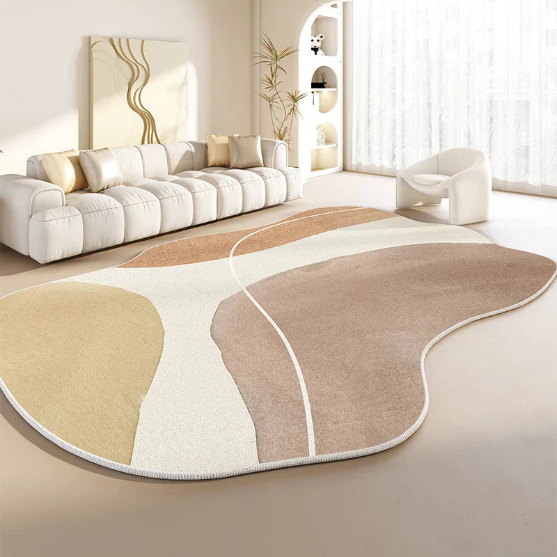 Irregular Shapes Living Room Decoration Plush Carpet Japanese Style Rugs for Bedroom Thick Anti slip Floor Mat Home