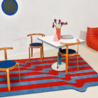 Irregular Washable Floor Mat Light Luxury Rugs for Bedroom Nordic Living Room Decoration Vintage Carpet Fluffy Soft