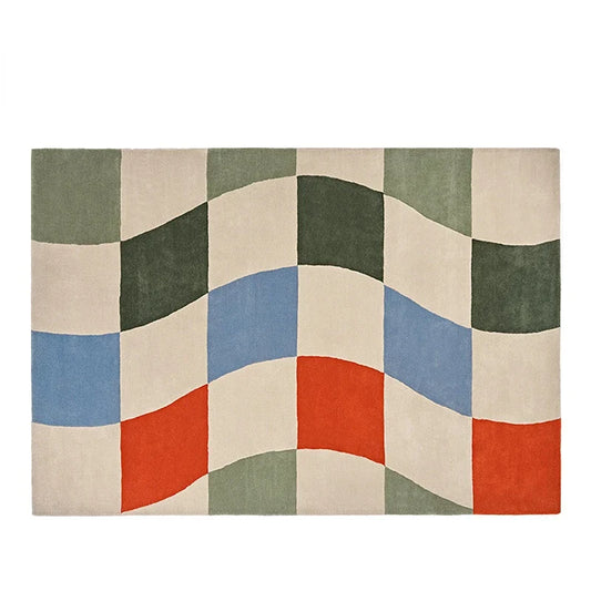 Irregular Washable Floor Mat Light Luxury Rugs for Bedroom Nordic Living Room Decoration Vintage Carpet Fluffy Soft
