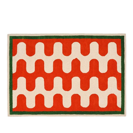 Irregular Washable Floor Mat Light Luxury Rugs for Bedroom Nordic Living Room Decoration Vintage Carpet Fluffy Soft