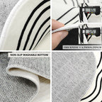Living Room Carpet Sofa Coffee Table Rug Irregular Non slip Floor Mat Machine Washable Soft Bedroom Rugs Retro Home