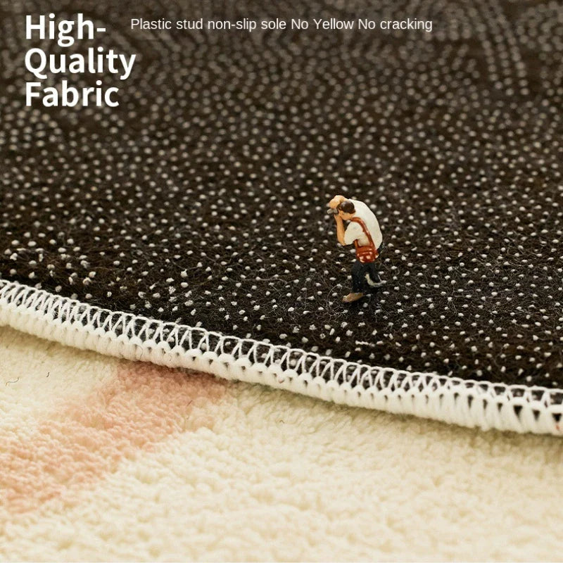 Retro Plaid Living Room Decoration Rug Cloakroom Large Area Carpet Nordic Style Rugs for Bedroom Home Fluffy Soft Plush