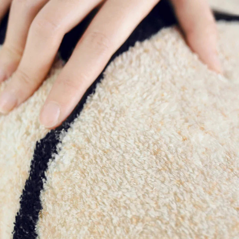 Round Geometric Living Room Carpet Modern Minimalist Bedroom Non Slip Carpets Highend Japanese Sofa Coffee Table Fluffy