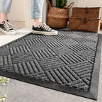 Rubber Outdoor Mat Easy To Clean Dirt Resistant Doormat Shoe Scraper for Inside Outdoor Doormat Household Commercial