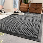 Rubber Outdoor Mat Easy To Clean Dirt Resistant Doormat Shoe Scraper for Inside Outdoor Doormat Household Commercial
