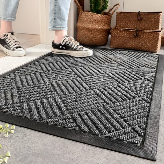 Rubber Outdoor Mat Easy To Clean Dirt Resistant Doormat Shoe Scraper for Inside Outdoor Doormat Household Commercial
