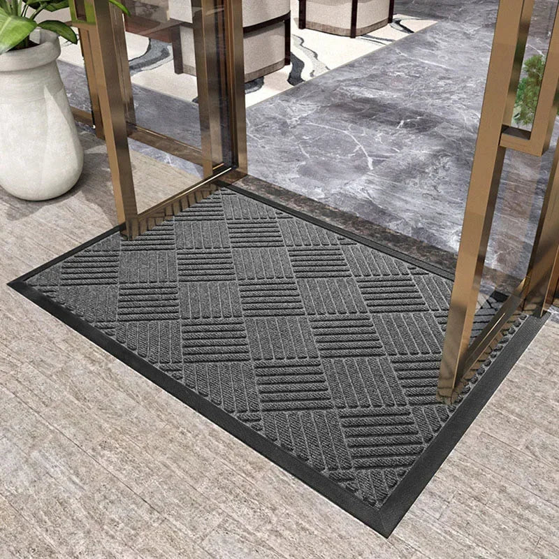 Rubber Outdoor Mat Easy To Clean Dirt Resistant Doormat Shoe Scraper for Inside Outdoor Doormat Household Commercial