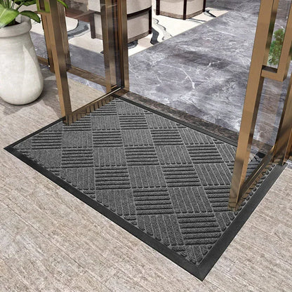 Rubber Outdoor Mat Easy To Clean Dirt Resistant Doormat Shoe Scraper for Inside Outdoor Doormat Household Commercial