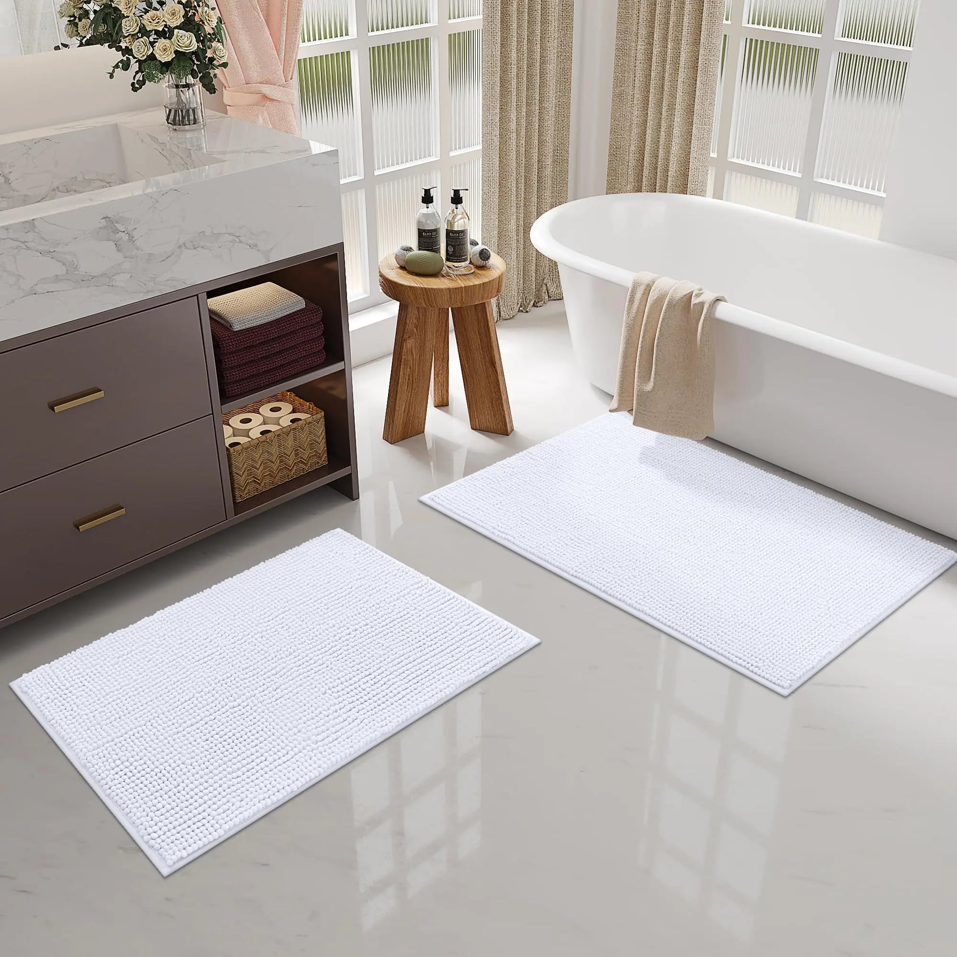 tappeto bagno bianco