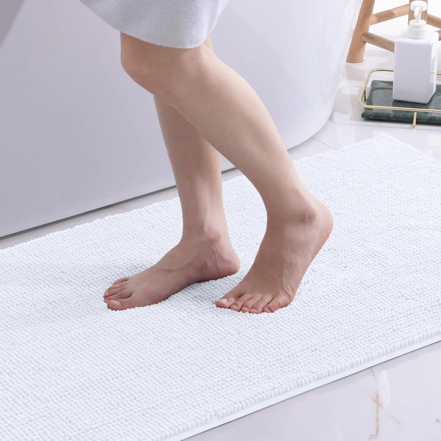 tappeto bagno bianco