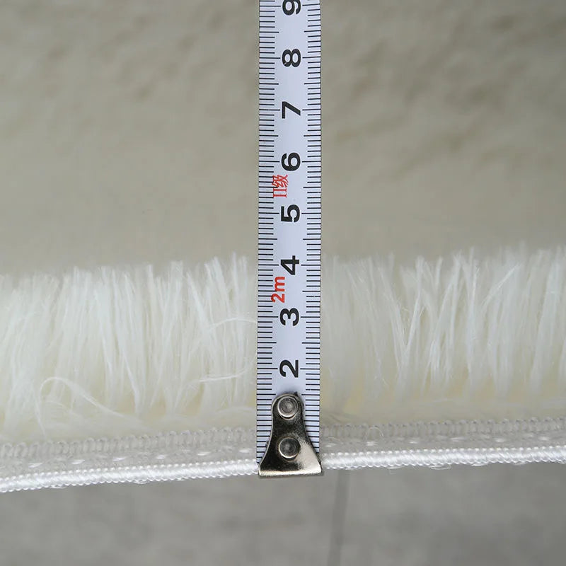 tappeto shaggy azzurro