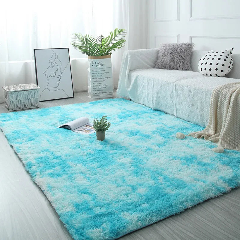 tappeto shaggy azzurro 40x60cm