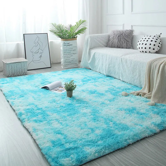 tappeto shaggy azzurro 40x60cm