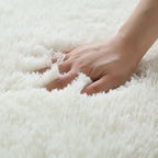 tappeto shaggy azzurro