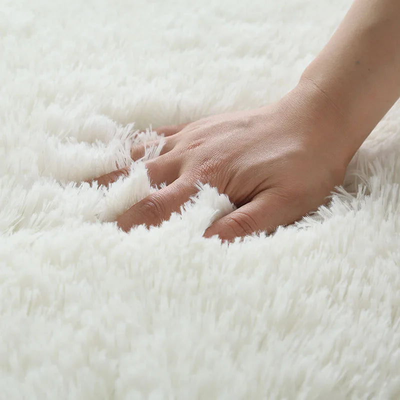 tappeto shaggy azzurro